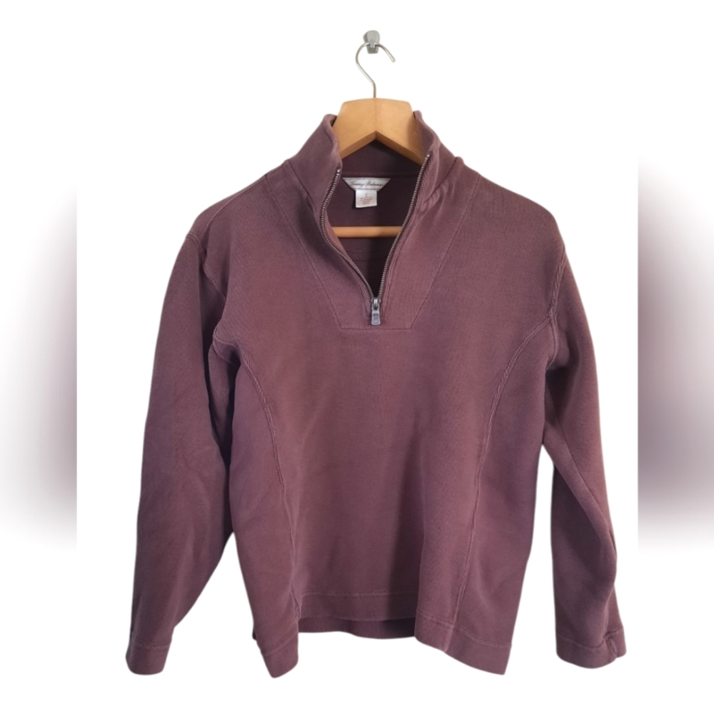 Tommy Bahama Quarter Zip Sweater Brown